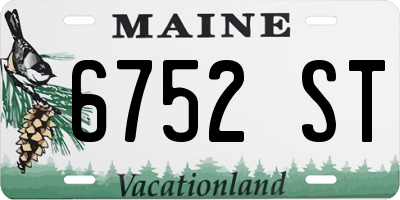 ME license plate 6752ST