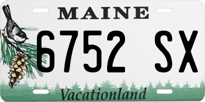 ME license plate 6752SX