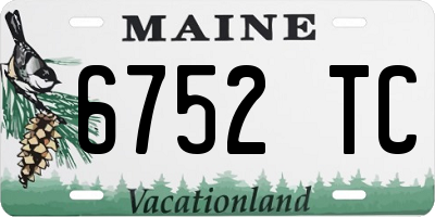 ME license plate 6752TC