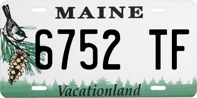 ME license plate 6752TF