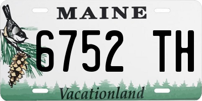 ME license plate 6752TH