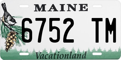 ME license plate 6752TM