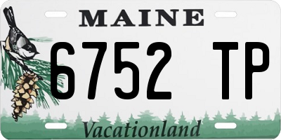 ME license plate 6752TP