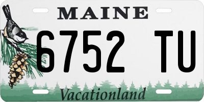 ME license plate 6752TU