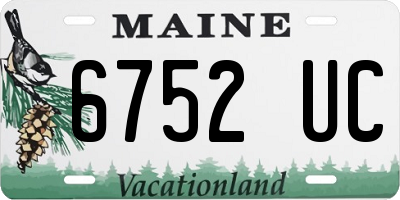 ME license plate 6752UC