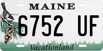 ME license plate 6752UF