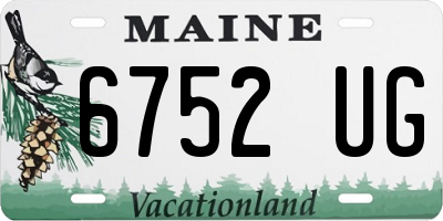 ME license plate 6752UG