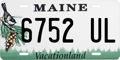 ME license plate 6752UL