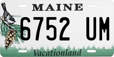 ME license plate 6752UM