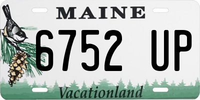 ME license plate 6752UP