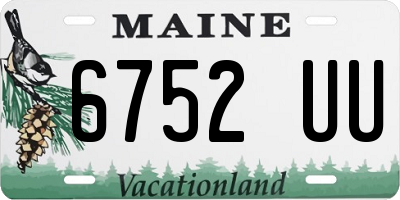 ME license plate 6752UU