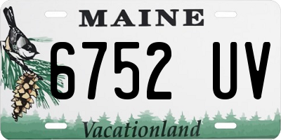 ME license plate 6752UV