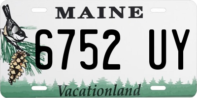 ME license plate 6752UY