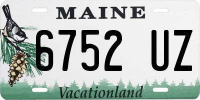 ME license plate 6752UZ