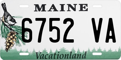 ME license plate 6752VA