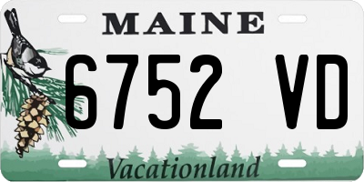 ME license plate 6752VD