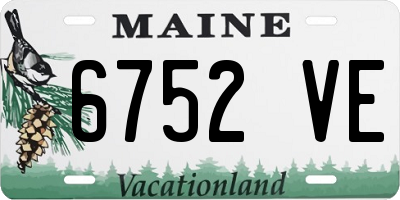 ME license plate 6752VE