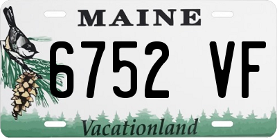 ME license plate 6752VF