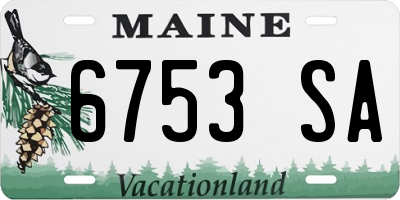 ME license plate 6753SA