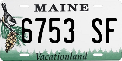 ME license plate 6753SF