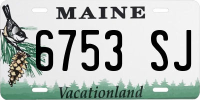 ME license plate 6753SJ