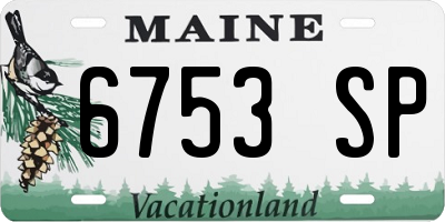 ME license plate 6753SP