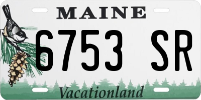 ME license plate 6753SR