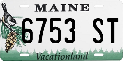 ME license plate 6753ST