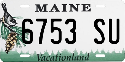 ME license plate 6753SU