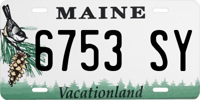 ME license plate 6753SY