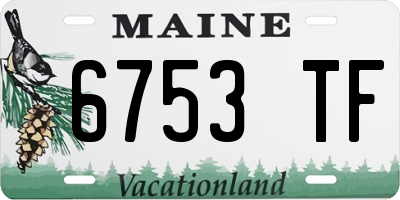 ME license plate 6753TF