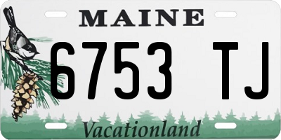 ME license plate 6753TJ