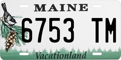 ME license plate 6753TM