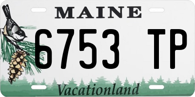 ME license plate 6753TP
