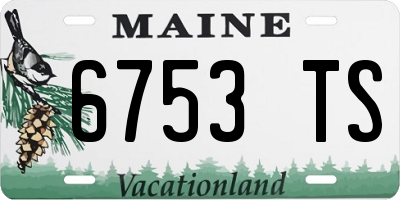ME license plate 6753TS