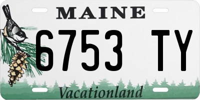 ME license plate 6753TY