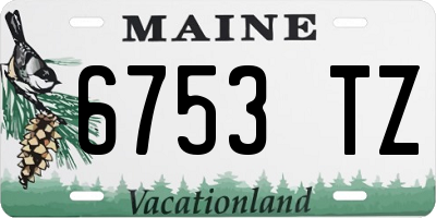 ME license plate 6753TZ