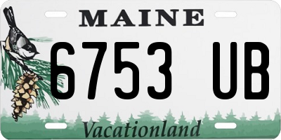 ME license plate 6753UB