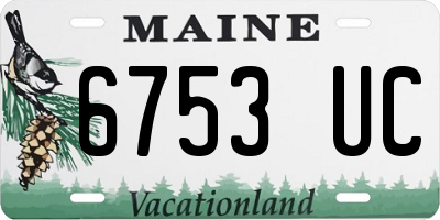 ME license plate 6753UC