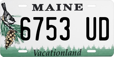 ME license plate 6753UD