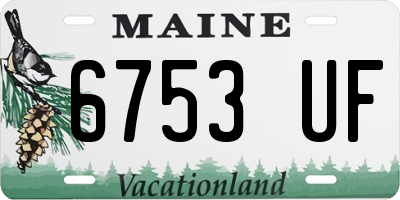 ME license plate 6753UF