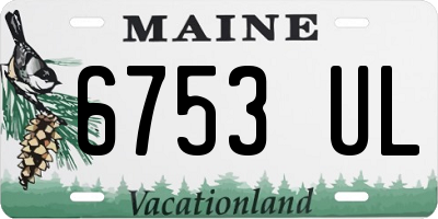 ME license plate 6753UL