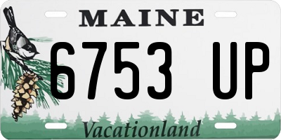 ME license plate 6753UP