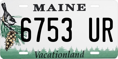 ME license plate 6753UR