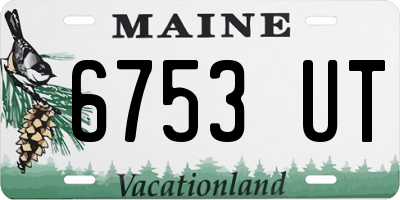 ME license plate 6753UT