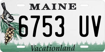 ME license plate 6753UV