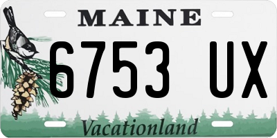 ME license plate 6753UX
