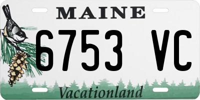 ME license plate 6753VC