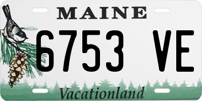 ME license plate 6753VE