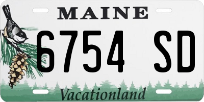 ME license plate 6754SD